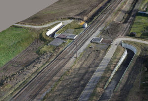 3D model van een spoorweg